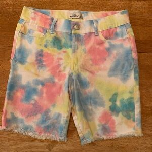 Jordache Kids Tie-Dye Shorts - Pink, Blue, Yellow